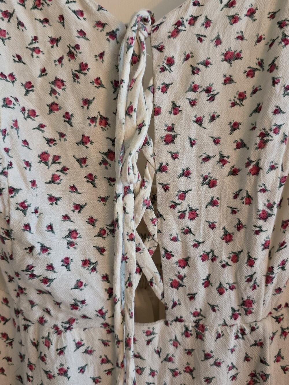 Denim & Supply Ralph Lauren Cream Floral Spaghetti-Strap Dress Cottagecore